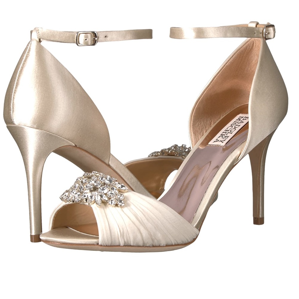 NEW IN BOX BADGLEY MISCHKA WEDDING SHOES -SABRINA- size 8 M